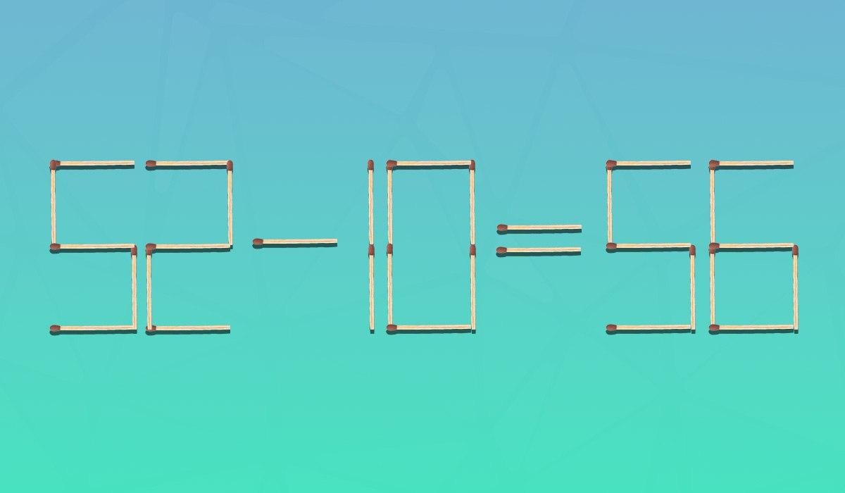 Un acertijo muy difícil: sólo hay que mover 2 cerillas para que la igdad sea correcta