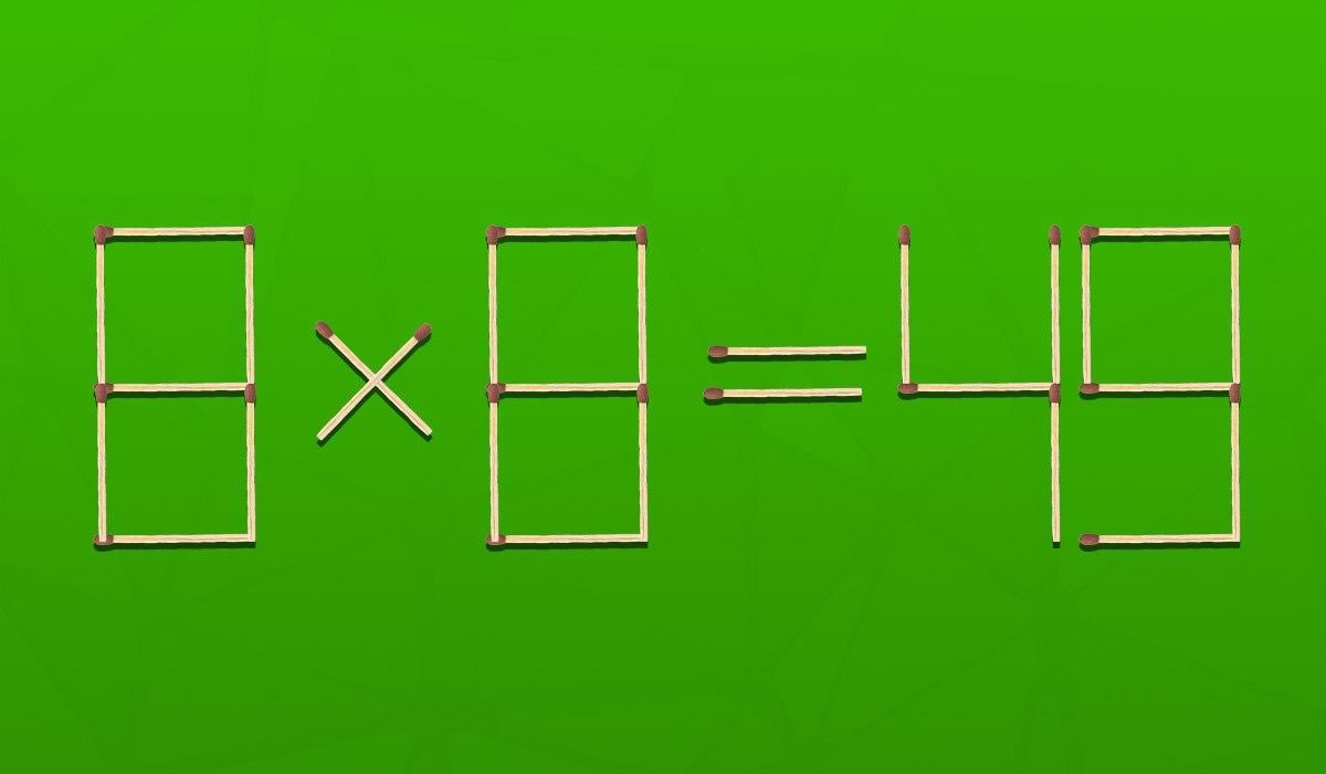 Reto mental: tienes que mover una cerilla para corregir un error