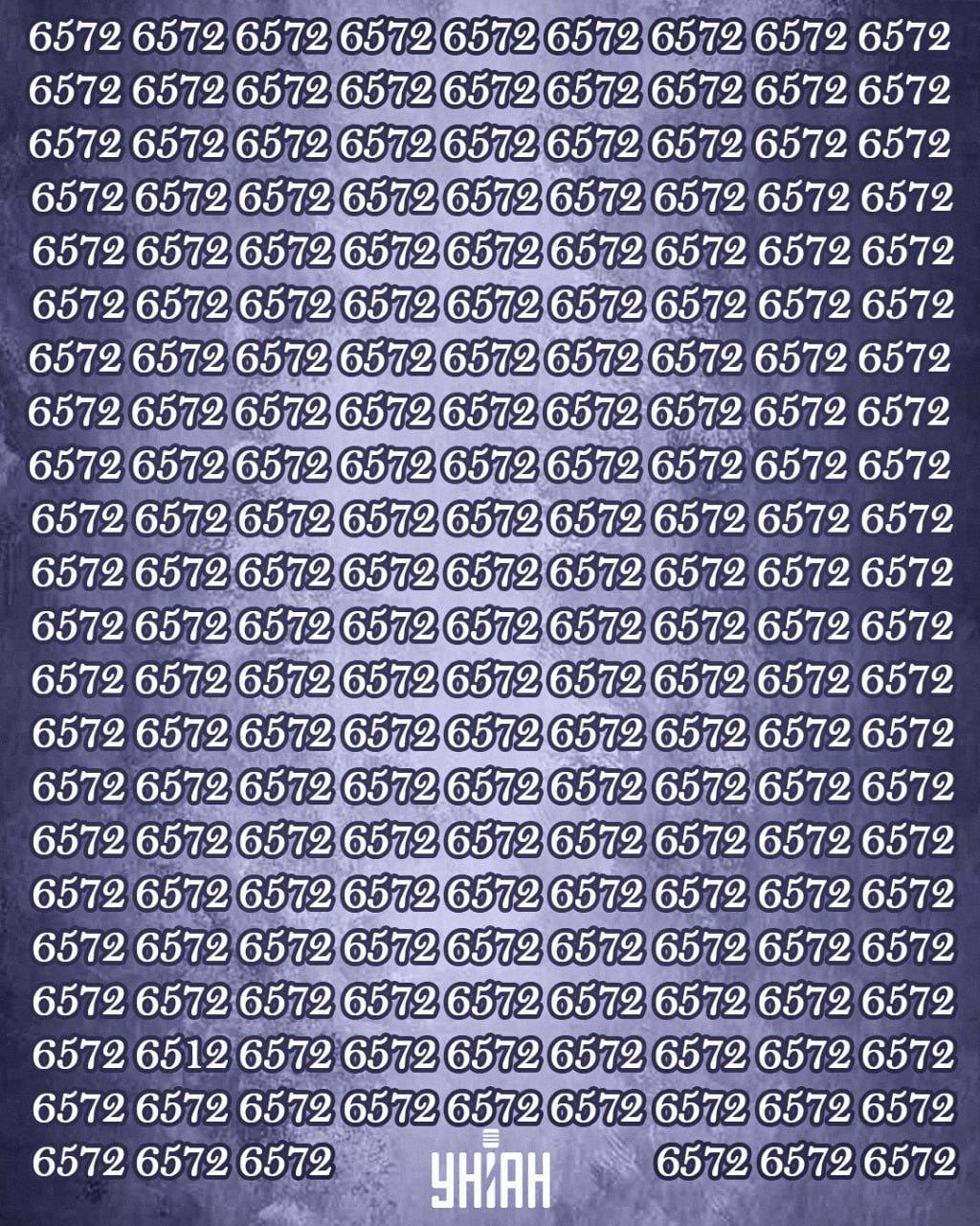 Sólo el 1% de las personas con alto coeficiente intelect puede encontrar el número 6512 en 12 segundos: un juego de rompecabezas superdifícil